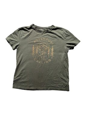 The Commons Girls XL 16-18 Green Adventure Calling Graphic T-Shirt